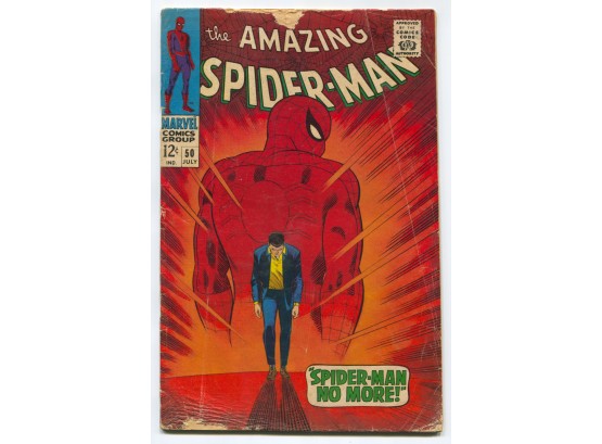 Amazing Spider-Man #50, Marvel Comics 1967 Silver Age, Key Issue