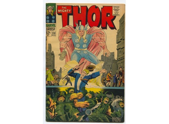 The Mighty Thor #138, Marvel Comics, Silver Age 1967, The Flames Of Battle