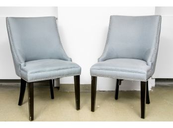Pair Of Safavieh Afton Upholstered Dining Chairs