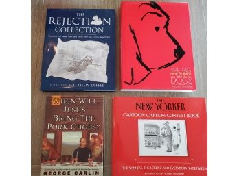 Four  HC With DJs Comedy - Cartoons Books George Carlin, & 3 The New Yorker