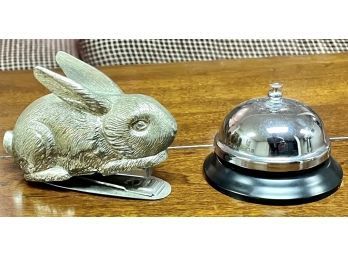 What Every Desk Needs! A Vintage Brass Rabbit Stapler & A Classic Bell