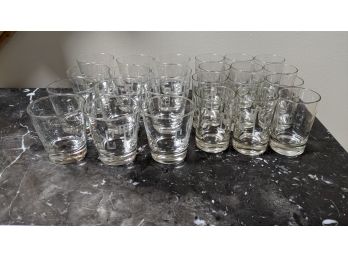 Two Sets Of Crystal Cocktail Glasses Etched With Initials CTA