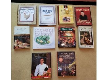 Culinary Chef's Collection Of 10 Hardcover Cookbooks, Including Bradley Ogden And Tribeca Grill