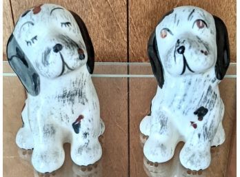 Pair Of Ceramic Dog Figurines