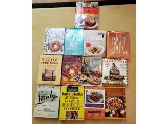 Culinary Chef's Collection Of 13 Hardcover Cookbooks Including Oprah Winfrey's, South Beach Diet.