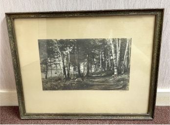 Vintage Photo Of Lake George, Signed By Artist By J.W. Mann