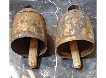 Vintage Decorative Metal Bells - With Great Patina!!