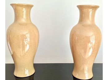 2 Vintage Haeger Art Pottery Ceramic Vases, For Tiffany