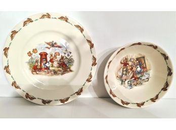 2 Royal Doulton Vintage Original Bunnykins Plates