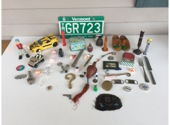 Huge Lot Of Antique And Vintage Collectibles. Pez, Transformer,  New Haven Cigar Cutters, TWA Wings And More!