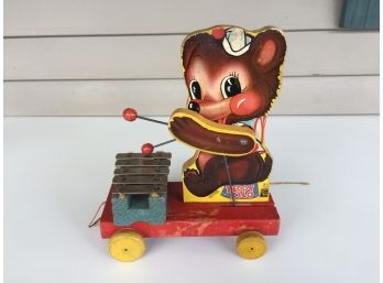 Vintage Fisher Price Teddy Zilo No. 752 Pull Toy.