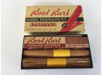 Vintage And Unused Kool Kurl Home Permanent Wave Kit Made By Kool Kurl Co. San Francisco. Vintage Beauty Salon