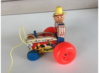 Vintage Fisher Price No. 629 Farm Tractor Pull Toy.