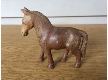Vintage Wood Carved Horse.