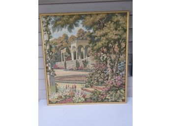 Framed Cloth Tapestry. Frame Measures 26 5/8' X 29 3/8'. Beautifully Framed And Ready For Hanging.