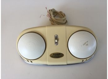 Vintage 1950s Cream Dr. Scholl's Electric Foot Massager. Serial No. 526526. Made In Chicago, ILL. Works!
