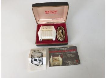 Vintage Remington Roll-A-Matic Electric Shaver In Original Storage Box With Original Accessories.