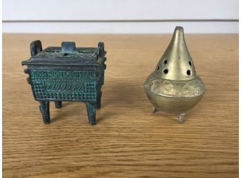 Pair Of Vintage Incense Burners. China, Japan, Thailand.