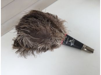 Vintage Sanitary Genuine Ostrich Feather Duster.  Washable. Made In U.S.A.