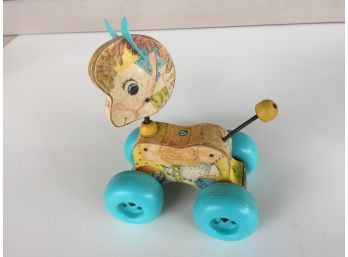 Vintage Fisher Price No. 616 Patch Pony Pull Toy.