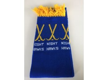Vintage New Haven Nighthawks Hockey Knitted Scarf. Likely Purchased At A Game At The New Haven Coliseum.