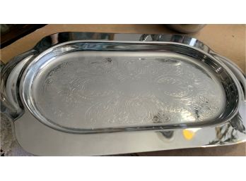 Etched Grey Serving Tray