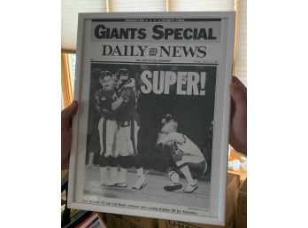 Daily News Super Bowl Framed Plaque Marked Super