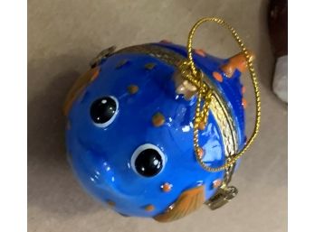 Blue Fish Christmas Ornament