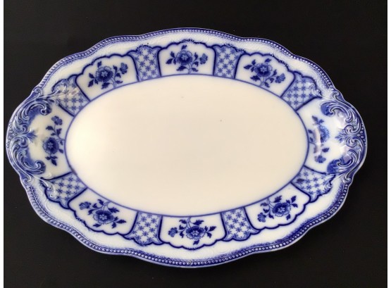 Antique Blue & White Platter Melbourne WH Grindley England