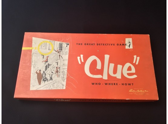 Vintage 1956 Clue Game Parker Brothers Complete Board Game
