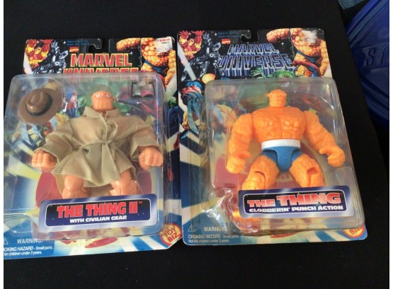 Marvel The Thing & The Thing II Action Figures In Sealed Packages