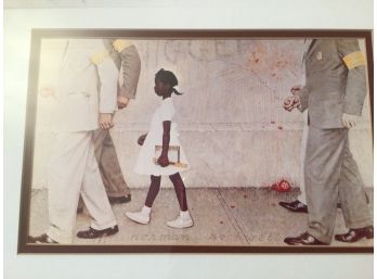 Ruby Bridges In The Problem We All Live With By Norman Rockwell Framed Print