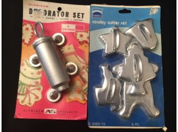 Another Bakers Lot Including Christmas Cookie Cutters Rolling Pin More