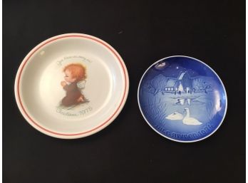 Christmas Collectors Plates Little Folks By Brownie 1975 B&G Denmark 1974