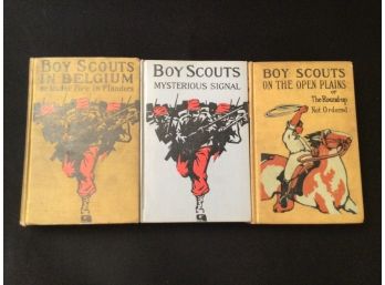 3 Antiquarian  Boy Scout Books By G Harvey Ralphson Novels