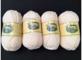 Lot Of 4 Lion Brand Wool Ease Fisherman Knit Color Yarn 99