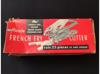 Vintage Ekco Miracle French Fry Cutter In Original Box