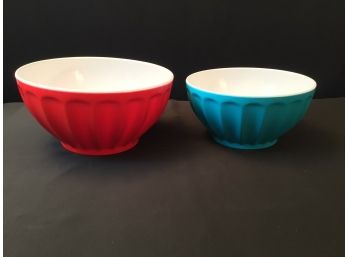 Lot Of 6 Melamine Mixing And Serving Bowls See All Photos
