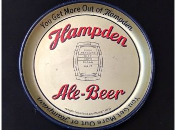 Hampden Ale And Beer Tray Vintage Barware