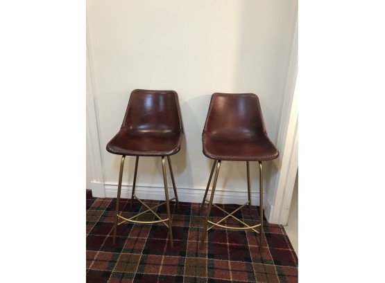 New Leather Seated Bar Stools