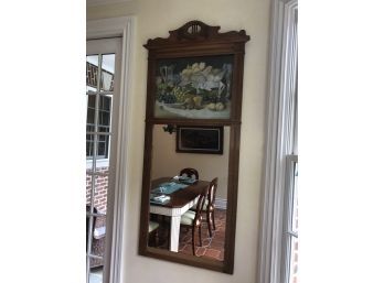 Neoclassical Wall Mirror With Art Print