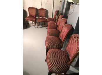 Eight Velvet Seat /Back Dining Chairs