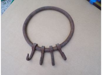 Antique Iron Ring With Hooks