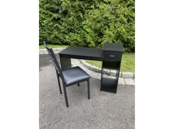 Black Desk & Chair - 43'w X 20'd X 32'h