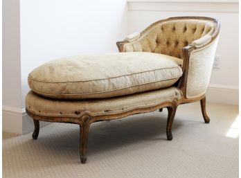 A Vintage French Bergere Chaise