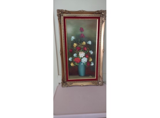 Framed Oil Painting  Of Floral Bouquet  By Amy