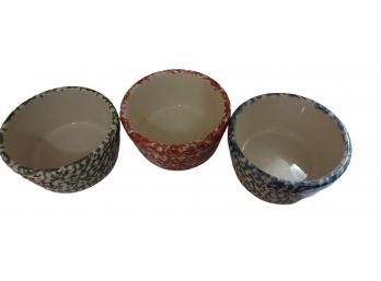 Roseville Spongeware Bowls