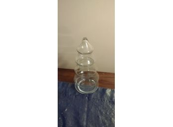 Christmas Tree Glass Canister/Candy Jar