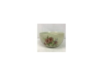 Halls Superior Quality Kitchenware-Bowl With Pink Rose Of Sharon