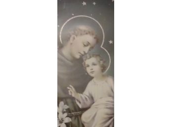 St. Anthony Of Padua Depicted Holding The Child Jesus